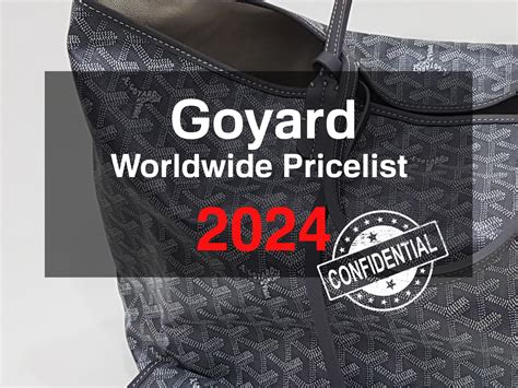 goyard st louis street|goyard price list 2024.